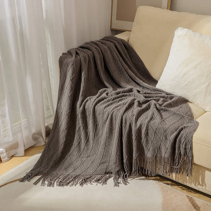 Unisex Cozy Knitted Throw Blanket