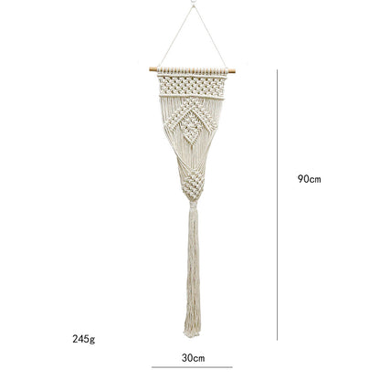 Decorative macrame wall hanging with artistic design