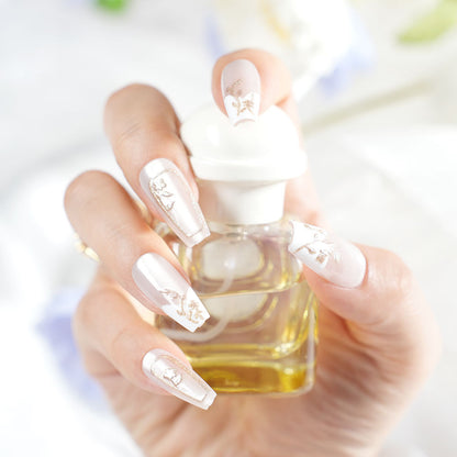 Floral Design Press-On Nail Set Acalora