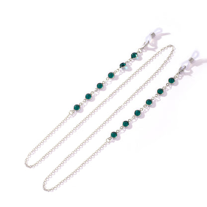 Stylish Crystal Chain Eyewear Holder Acalora