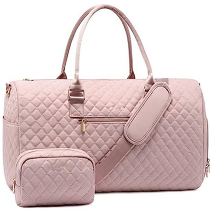 Quilted Weekender Duffle Bag Acalora
