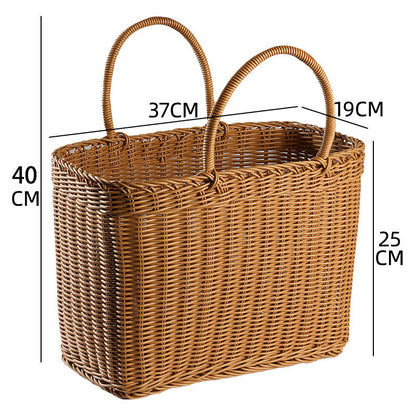Unisex Hand-woven Shopping Basket with two Handles Brehn