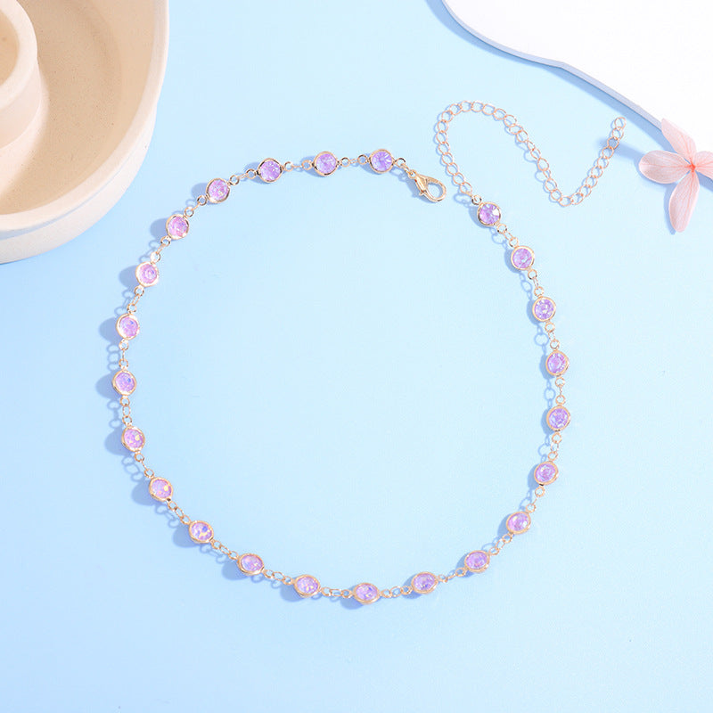 Sparkling Crystal Choker Necklace Acalora