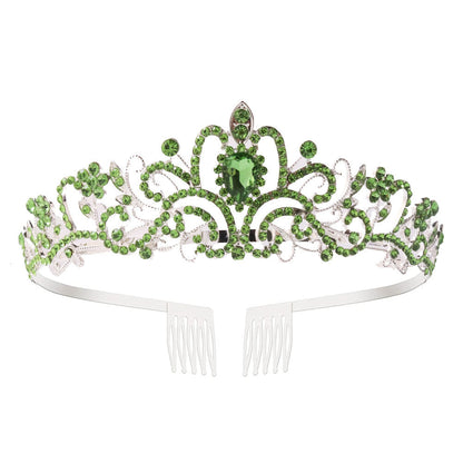 Ladies' Sparkling Crystal Tiara with filigree design wreath