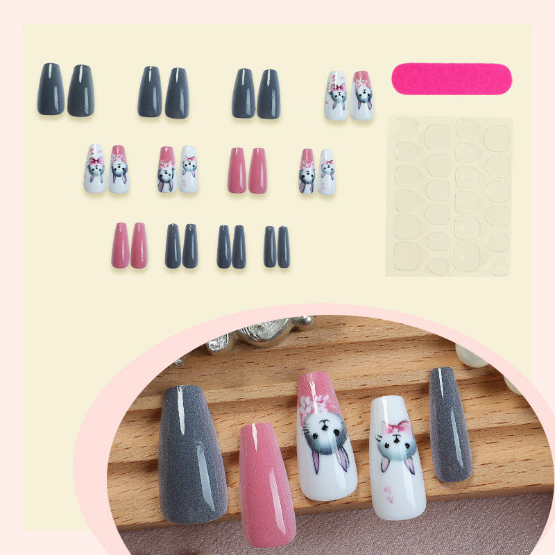 Animal-Themed Press-On Nail Art Set Acalora