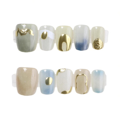 Artistic Marble Effect Press-On Nail Set Acalora