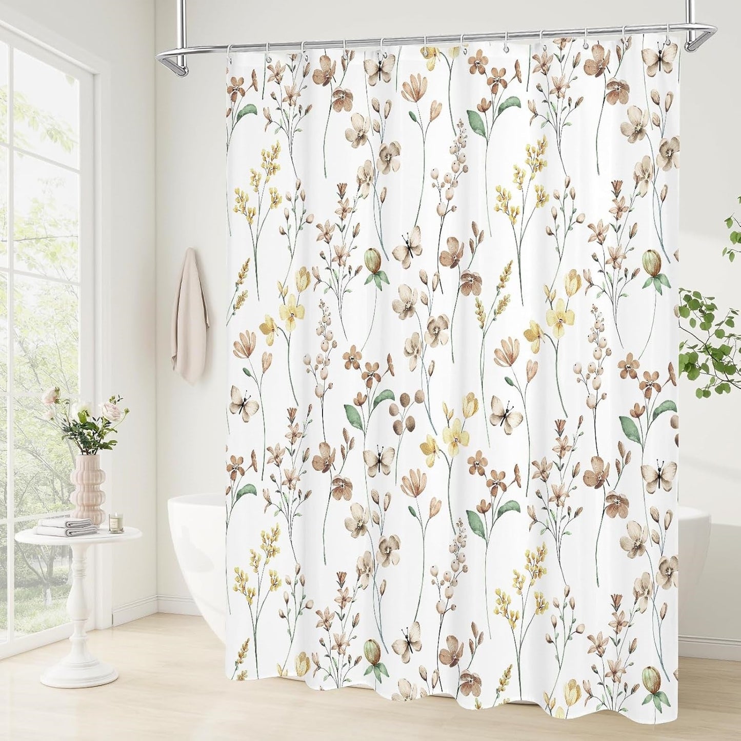 Floral Print Shower Curtain