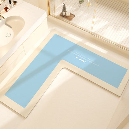 L-Shaped Soft Bath Mat