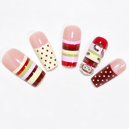 Whimsical Animal-Themed Long Press-On Nails Acalora