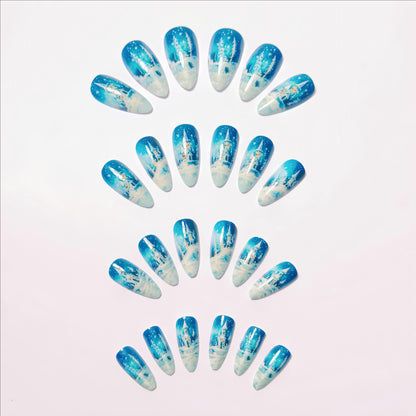 Winter-Themed Artistic Nail Art Acalora