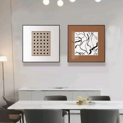 Abstract Line Art Frame Display
