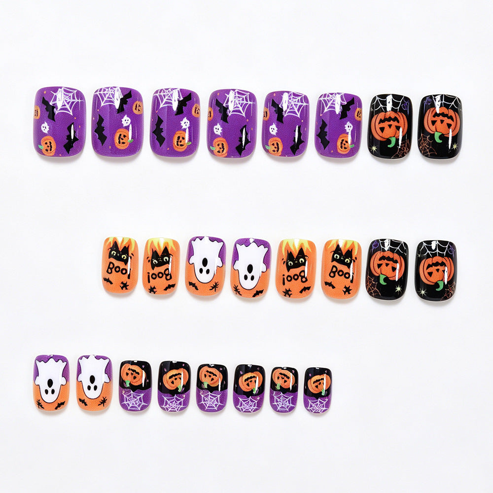 Halloween-Themed Decorative Press-On Nail Art Acalora