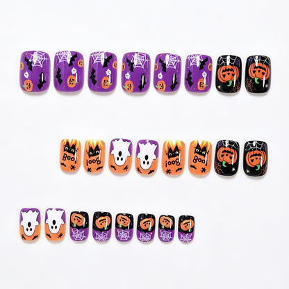 Halloween-Themed Decorative Press-On Nail Art Acalora