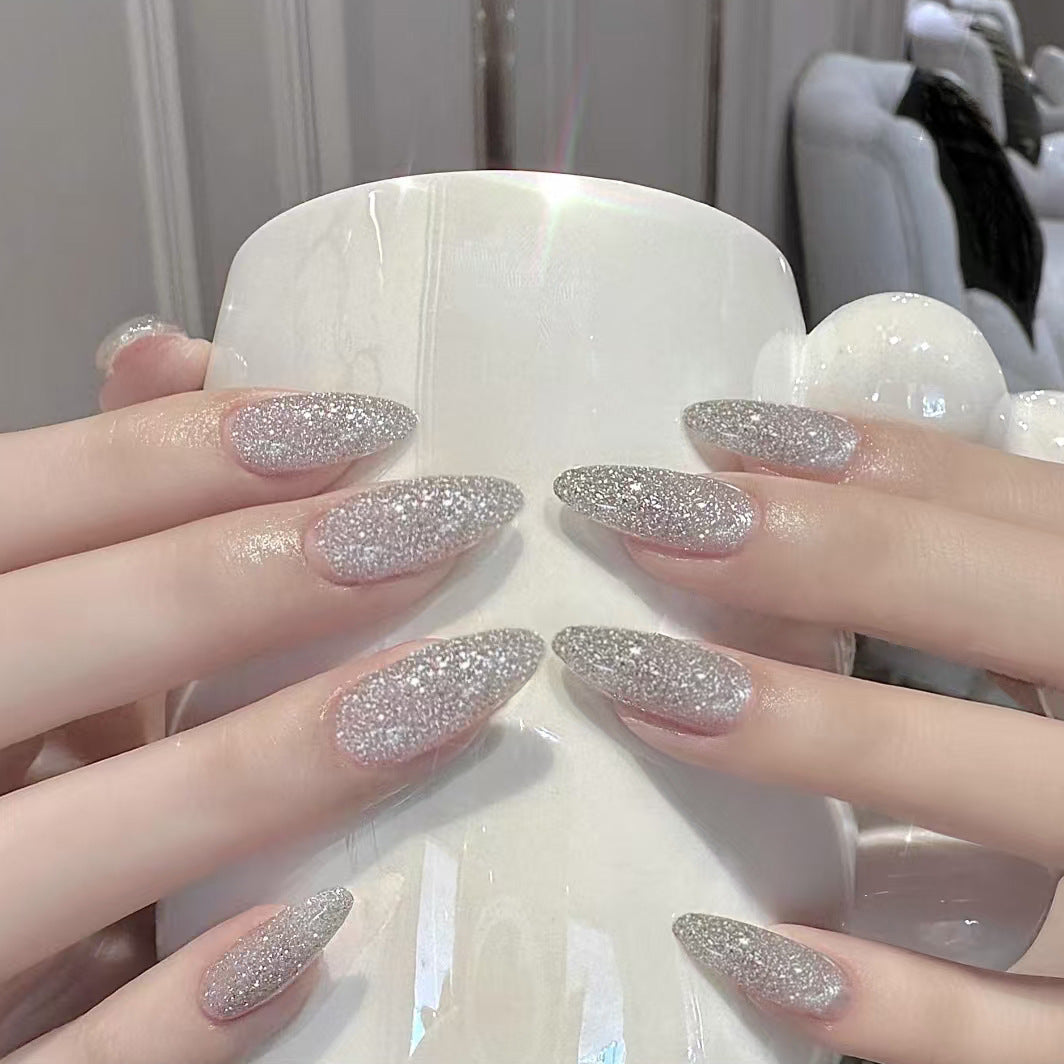 Artificial nails with glitter and elegant design Acalora