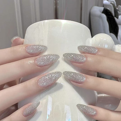 Artificial nails with glitter and elegant design Acalora