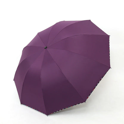 Ladies' umbrella with durable wind protection system Bowlift
