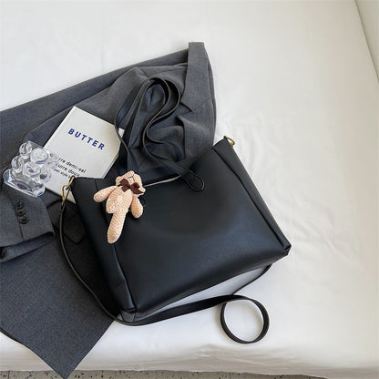 Spacious Soft Leather Tote Bag Acalora