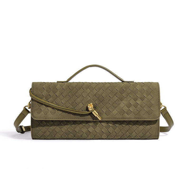 Textured Suede Clutch Bag Acalora