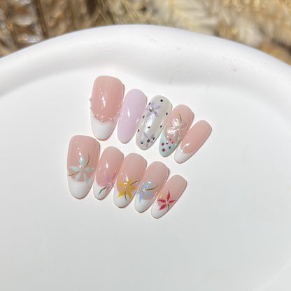 Floral Art Press-On Nail Set Acalora