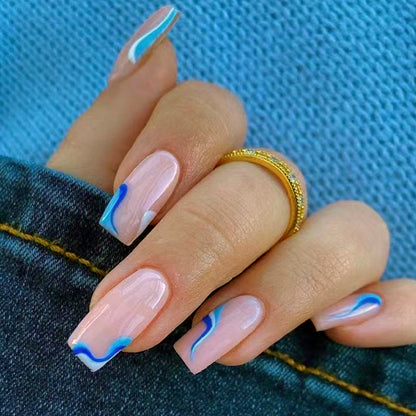 Artificial nail set with unique patterns Acalora