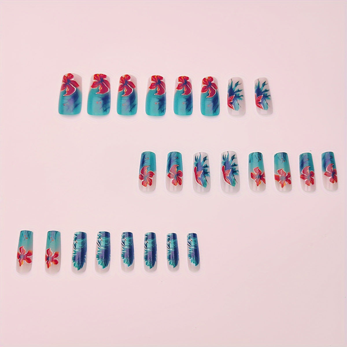 Floral Design Gel Nail Art Acalora