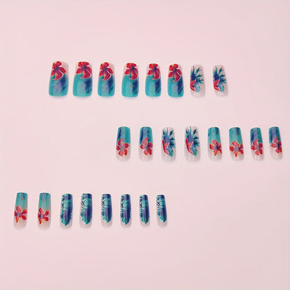 Floral Design Gel Nail Art Acalora