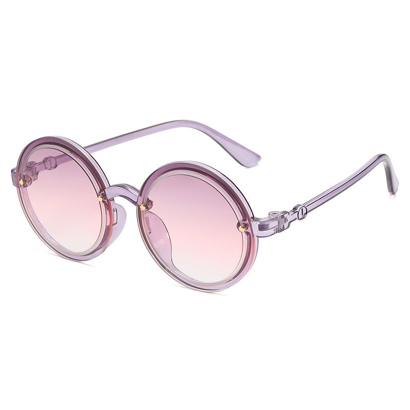 Women's Round Sunglasses with Transparent Frame Skanto