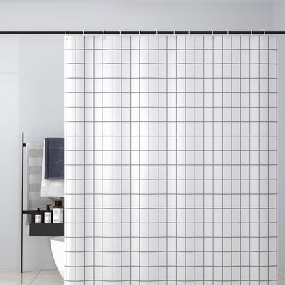 Minimalist Grid Pattern Shower Curtain