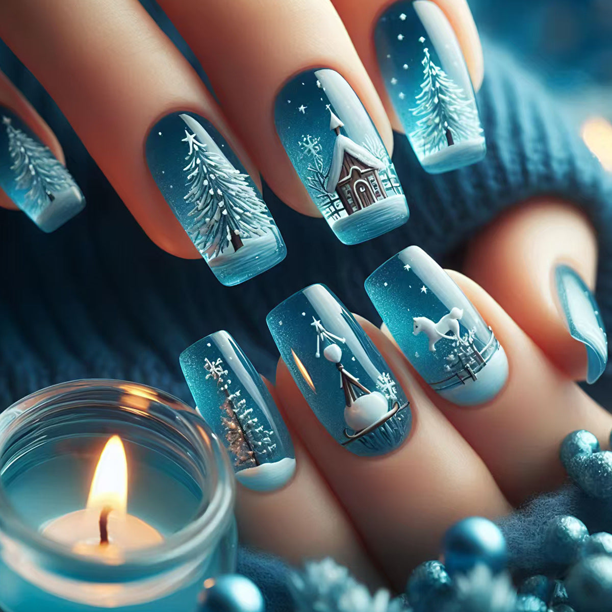 Winter Wonderland Nail Art Acalora 1788155576