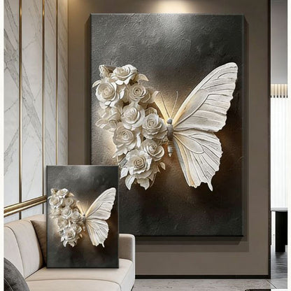 3D Flower Butterfly Wall Art Sculpture