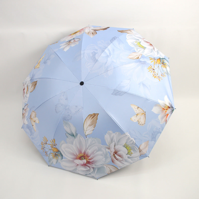Women's Umbrella with Floral Pattern and UV Protection Skanto