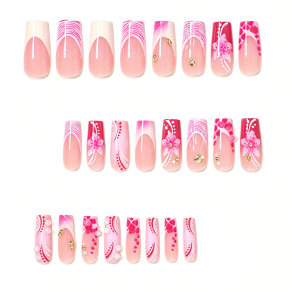 Artistic Decorated Press-On Nail Set Acalora