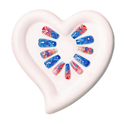 Patriotic Nail Art Design Acalora