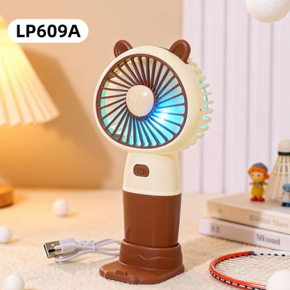 Ladies' Portable Handheld Fan in a cute bear motif Karnz
