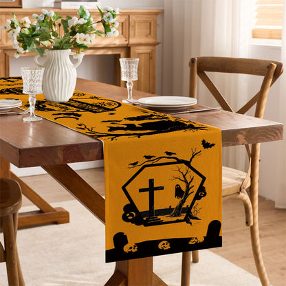 Decorative Halloween-Themed Table Runner