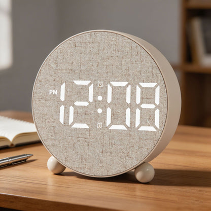 Digital Alarm Clock with Large LED Display and Temperature Display
