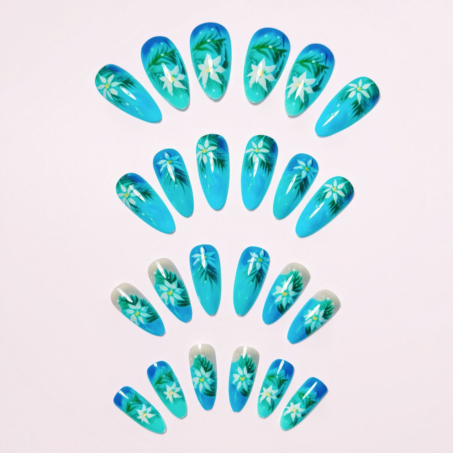 Tropical Floral Nail Art Acalora