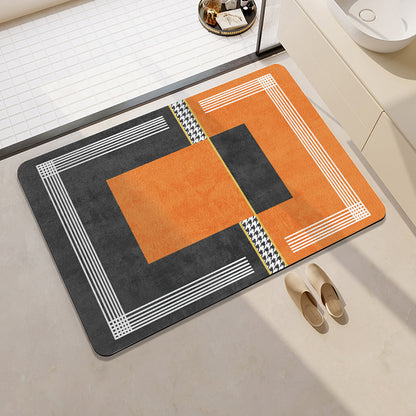 Orange-Themed Bathroom Mat Acalora