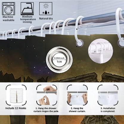 Digital Fantasy-Themed Bathroom Decor Set