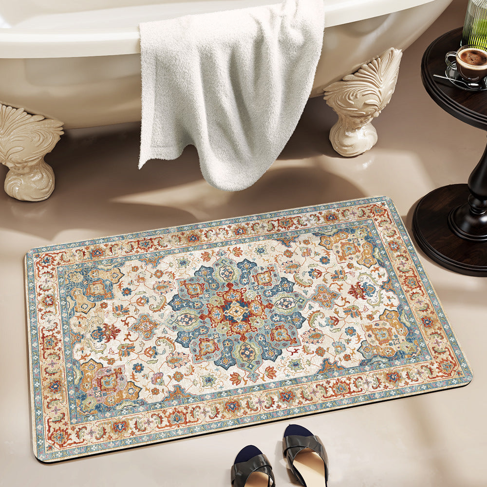 Elegant Vintage Floral Bath Mat Acalora 1788245864