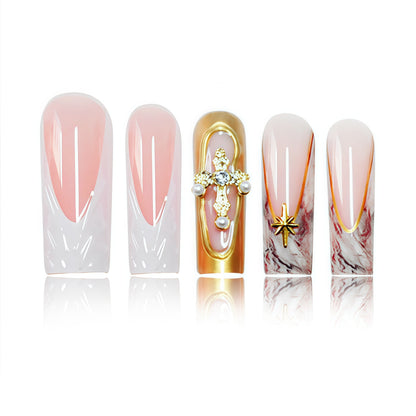 Decorative Long Press-On Nail Art Acalora