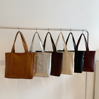Classic Faux Leather Tote Bag Acalora