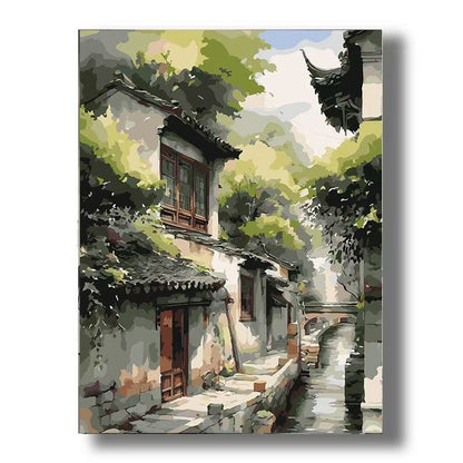 Urban Vintage Architecture Canvas Art