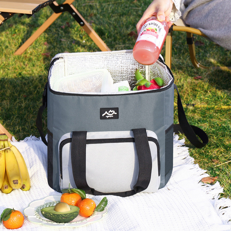 Women's insulated cooler bag with practical stowable carrying strap Bowlift