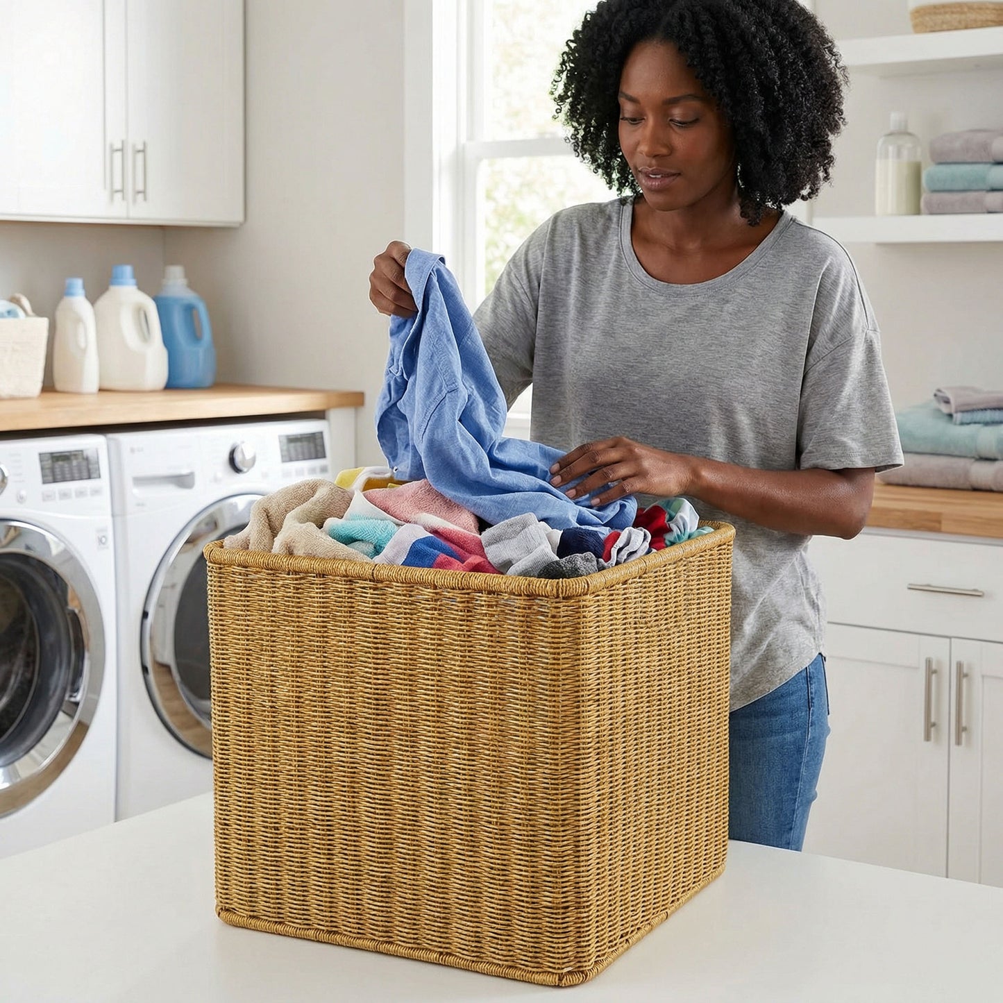 Rectangular Woven Storage Box Acalora