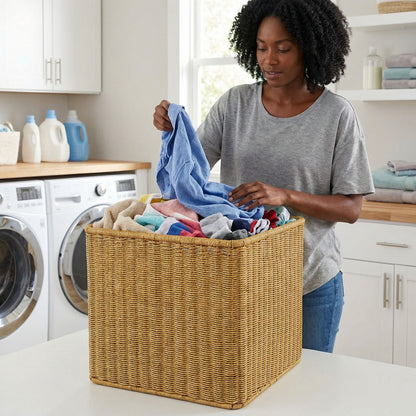 Rectangular Woven Storage Box Acalora