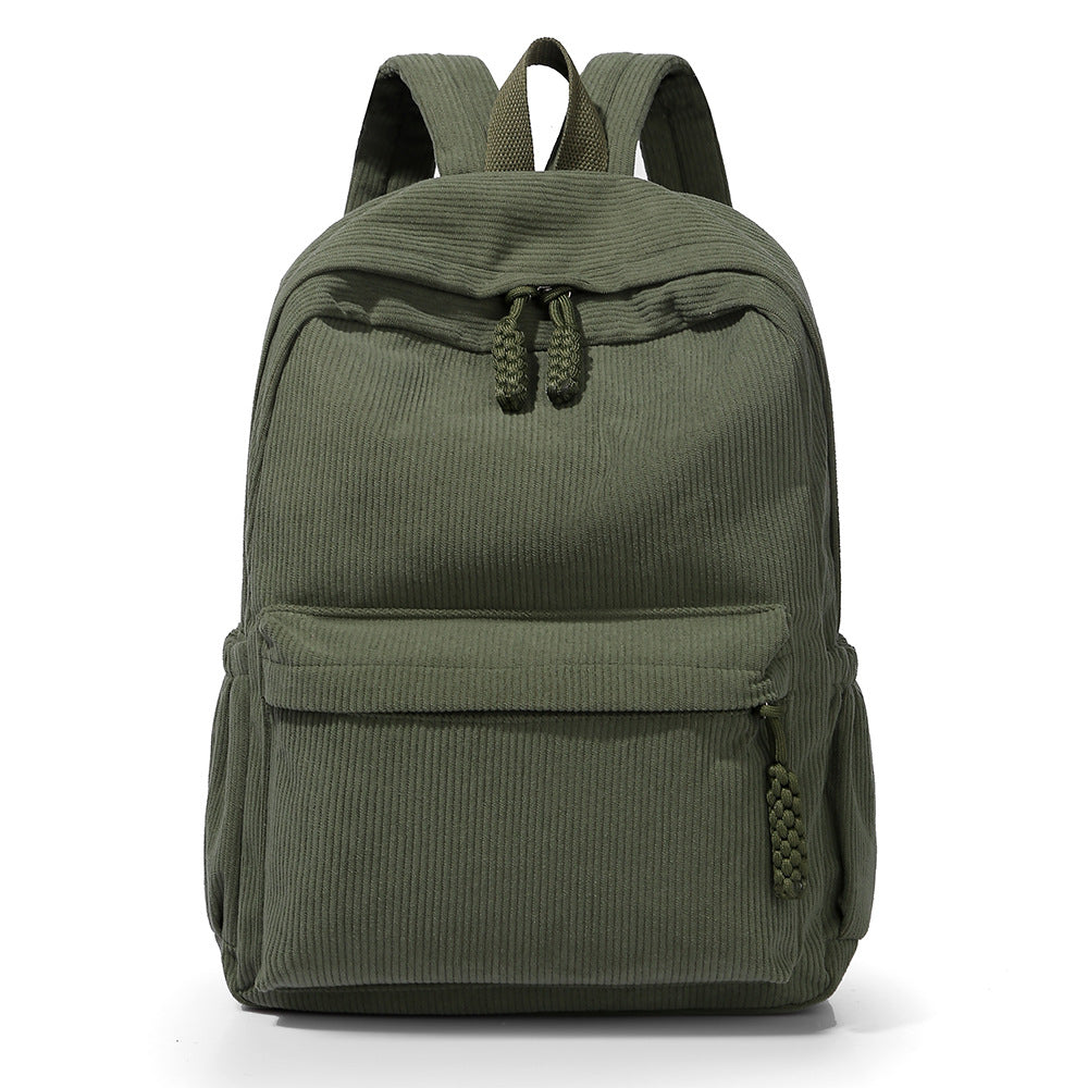 Casual Corduroy Backpack Acalora