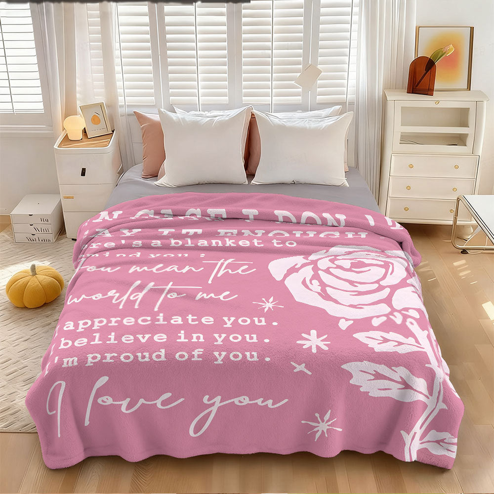 Unisex Inspirational Message Fleece Blanket