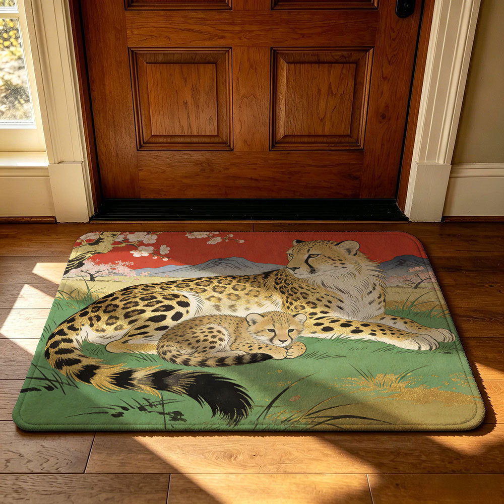 Unisex Geometric Technology-Themed Area Mat