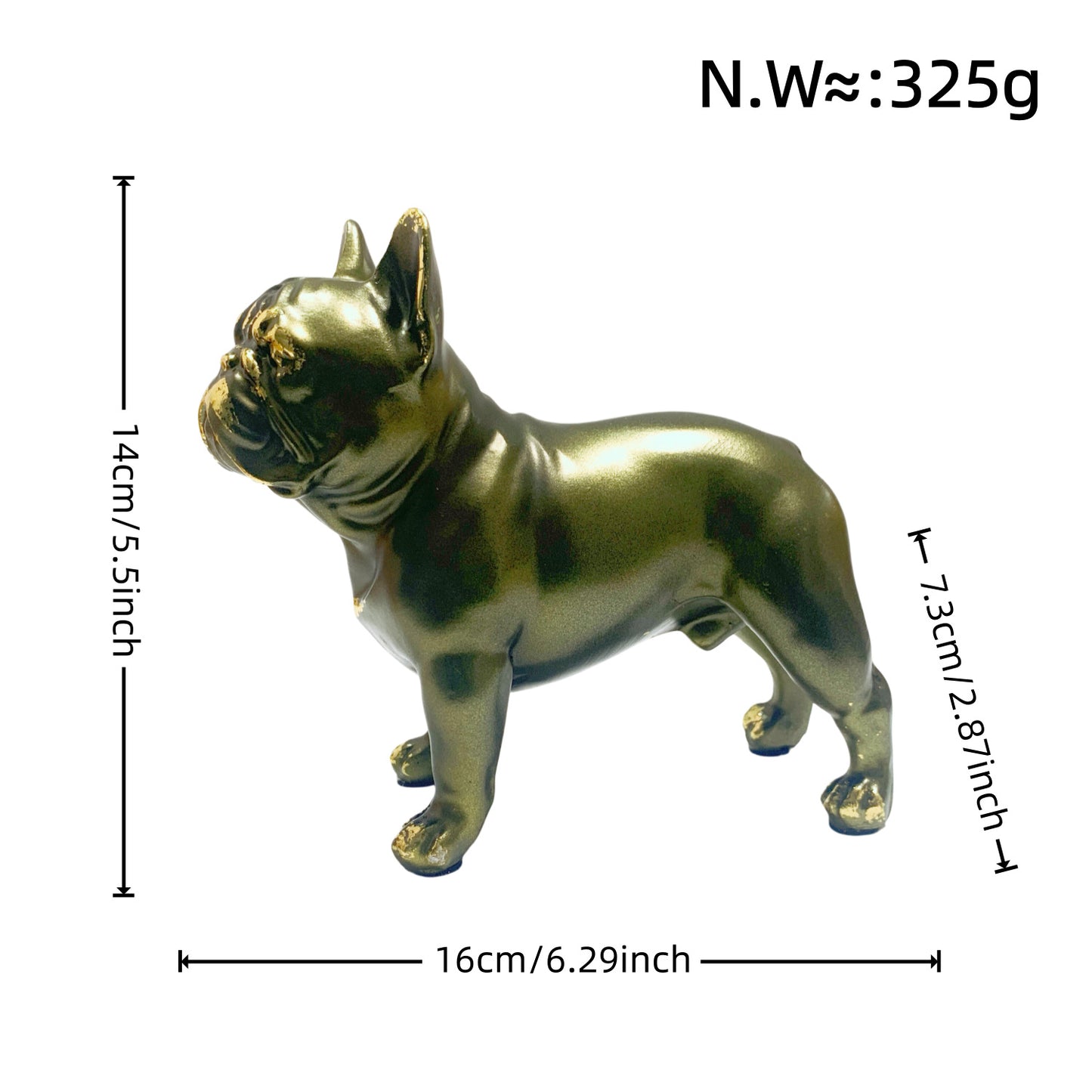 Decorative figure of a French Bulldog Acalora